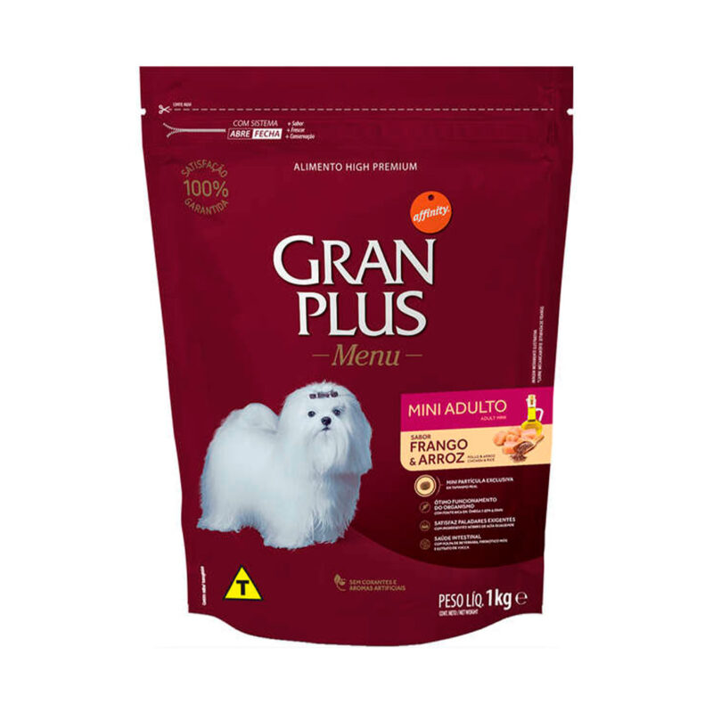 Gran Plus Menu Mini Adulto Frango e Arroz 1kg