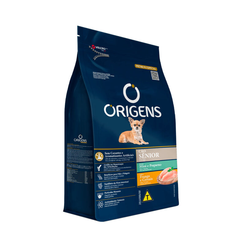 Origens Premium Especial Cães Sênior Portes Mini E Pequeno Sabor Frango E Cereais 1kg