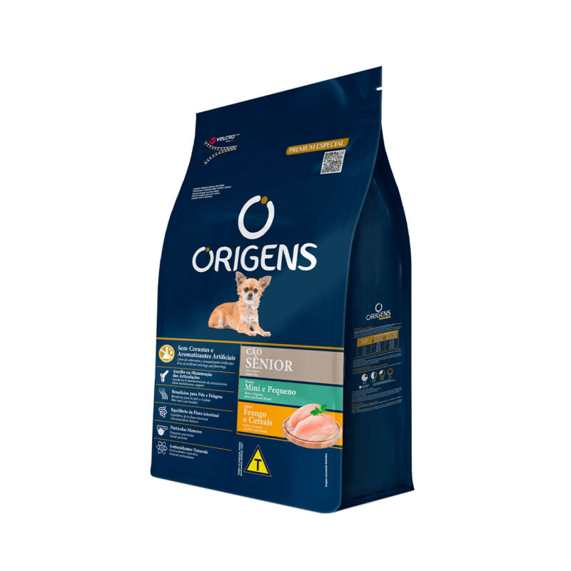 Origens Premium Especial Cães Sênior Portes Mini E Pequeno Sabor Frango E Cereais 1kg