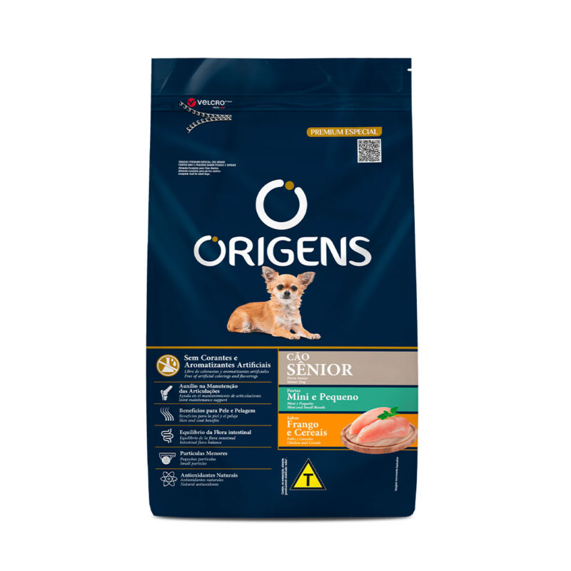 Origens Premium Especial Cães Sênior Portes Mini E Pequeno Sabor Frango E Cereais 1kg