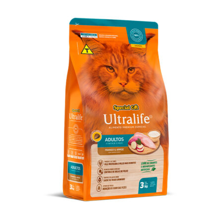 Ração Seca Special Cat Ultralife Frango e Arroz para Gatos Adultos