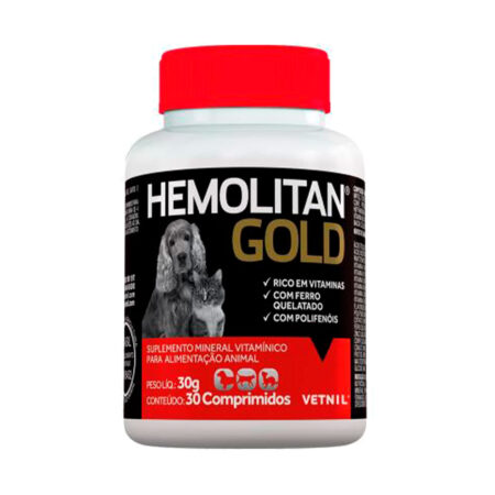 Hemolitan Gold - Suplemento Vetnil 30 Comprimidos